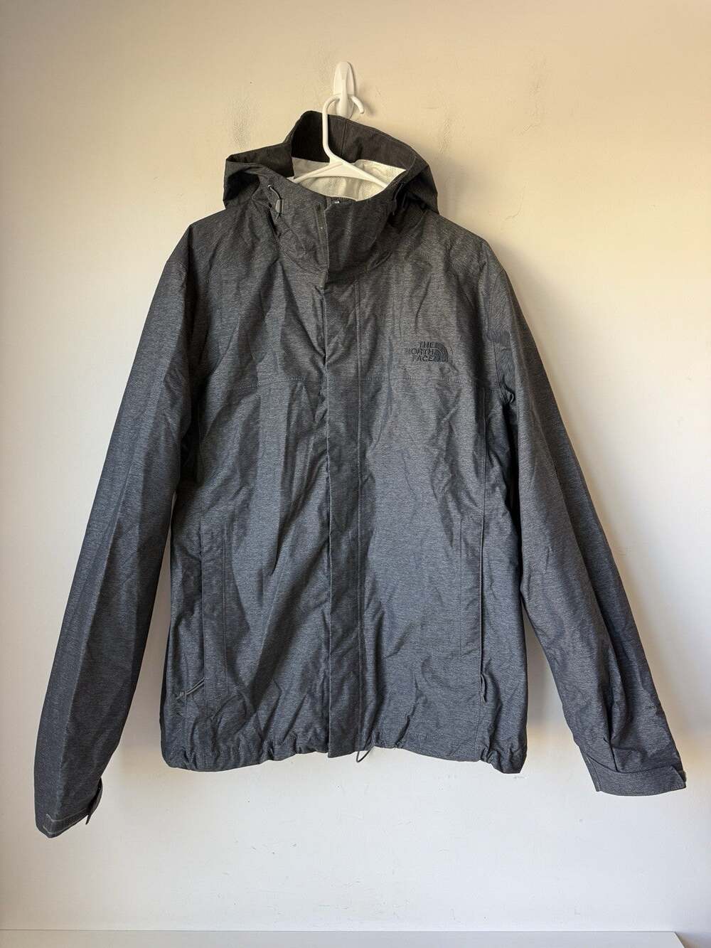 North Face Venture 2 Rain Coat Jacket Men's L Large Dryvent Hood Waterproof Gray
